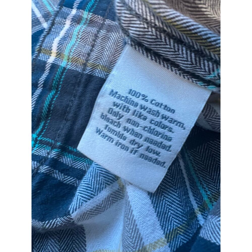 Urban Pipeline 100% Cotton Button Down Plaid Casual Shirt Blue Gray Large JL - Picture 10 of 12